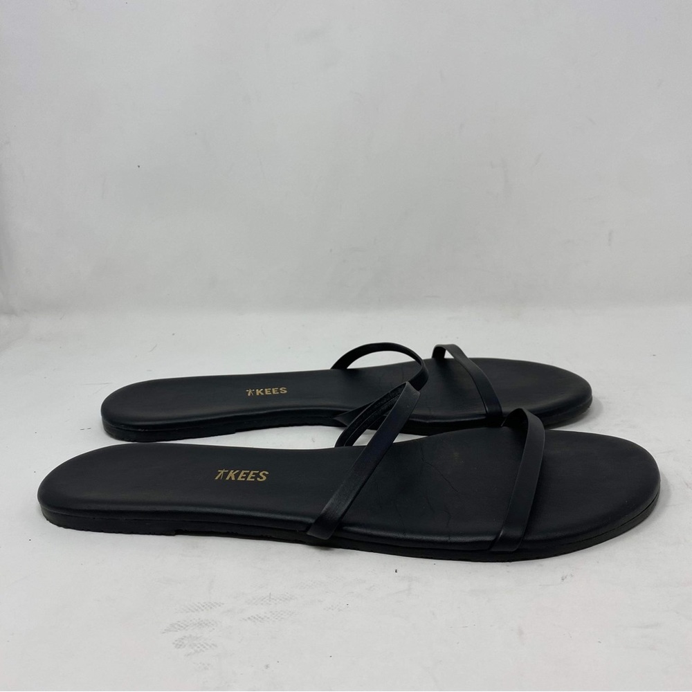 Tkees Women’s 10 Black Gemma Minimalist Slip On Sandals